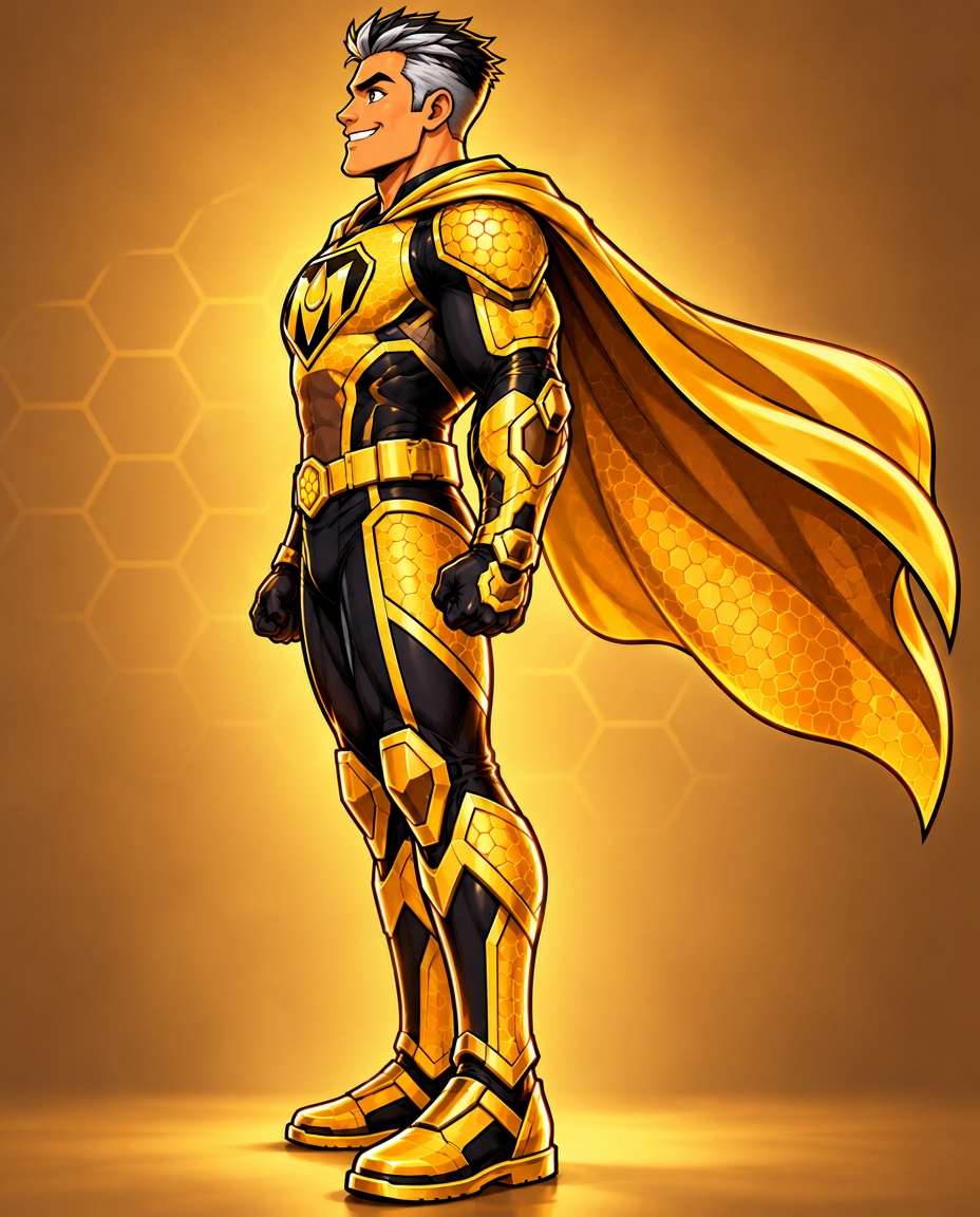 ManukaMan ready for action, bees gathering at his side