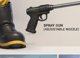 Pesticide Pete's Adjustable Sprayer from the original concept artwork