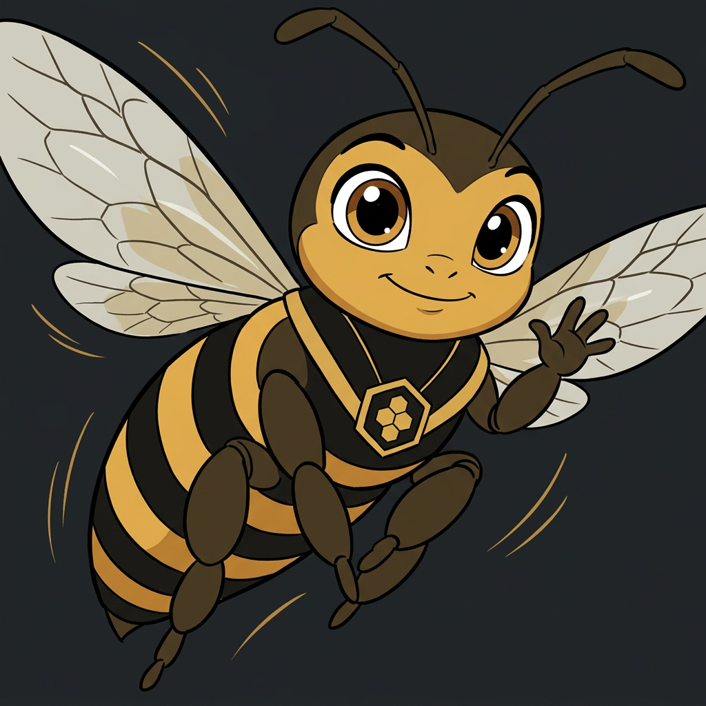 Buzz and the bees dancing their secret waggle signal