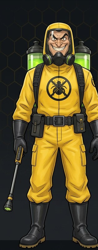 Pesticide Pete — front view